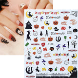 Popxstar Nail Art Stickers Accessories Halloween Nails Art Manicure Back Glue Decal Decorations Stickers for Nails Tips Beauty Sticker