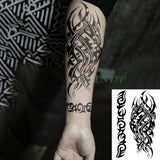 Popxstar teenagers over knee tattoo men small men's tattoos Waterproof Temporary Tattoo Stickers Tribal Totem Fake Tatto Flash Tatoo Body art Back Leg Arm belly big size for Women Men girl