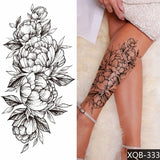 Popxstar 1pc Flower Daffodil Bouquet Women Geisha Waterproof Temporary Tattoos Stickers Body Back Art Sexy Colorful Washable Holiness