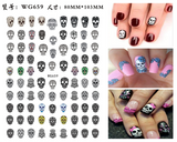 Popxstar Nail Art Stickers Accessories Halloween Nails Art Manicure Back Glue Decal Decorations Stickers for Nails Tips Beauty Sticker