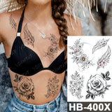 Popxstar Waterproof Temporary Tattoo Sticker I Love You Flash Tattoos Lip Print Butterfly Flowers Body Art Arm Fake Sleeve Tatoo Women