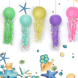 Popxstar DIY Little Mermaid Theme Party Jellyfish Lantern Under The Sea Happy Birthday Party Decor Kids Baby Shower Scene Layout Props