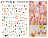 Popxstar Nail Art Stickers Accessories Halloween Nails Art Manicure Back Glue Decal Decorations Stickers for Nails Tips Beauty Sticker