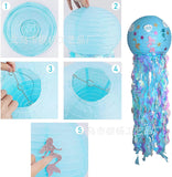 Popxstar DIY Little Mermaid Theme Party Jellyfish Lantern Under The Sea Happy Birthday Party Decor Kids Baby Shower Scene Layout Props