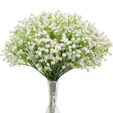 Popxstar 10PCS Gypsophila Artificial Flower White Pink Blue Baby Breath Plastic Bouquet For Home Decorative DIY Wedding Party Decoration