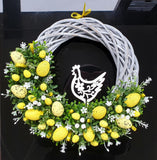 Popxstar Easter Rabbit Wreath Bunny Easter Party Colorful Eggs Chick Happy Easter Day Decor For Home Welcome Spring Butterfly Parti Favor