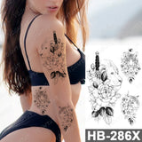 Popxstar Waterproof Temporary Tattoo Sticker I Love You Flash Tattoos Lip Print Butterfly Flowers Body Art Arm Fake Sleeve Tatoo Women