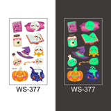 Popxstar Halloween Tattoo for Children Glowing Dark Taty Waterproof Fake Luminous Tattoo Stickers Body Art Cartoon Tattoo 105*60 Mm