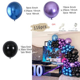 Popxstar Macaron Blue Balloon Garland Arch Kit Birthday Wedding Party White Grey Latex Gender Reveal Baby Shower Decoration Balloons