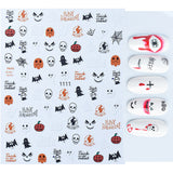 Popxstar Nail Art Stickers Accessories Halloween Nails Art Manicure Back Glue Decal Decorations Stickers for Nails Tips Beauty Sticker