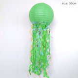 Popxstar DIY Little Mermaid Theme Party Jellyfish Lantern Under The Sea Happy Birthday Party Decor Kids Baby Shower Scene Layout Props