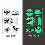 Popxstar Halloween Tattoo for Children Glowing Dark Taty Waterproof Fake Luminous Tattoo Stickers Body Art Cartoon Tattoo 105*60 Mm