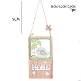 Popxstar 1pc Easter Wooden Hanging Ornament Bird House Pendant for Spring Easter Home Door Decorations Kids Party DIY Crafts Supplies