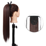 Popxstar Synthetic Corn Wavy Long Ponytail  Hairpiece Wrap on Clip Hair Extensions Ombre Brown Pony Tail Blonde Fack Hair