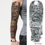 Popxstar Teenagers over Knee Tattoo Men Small Men's Tattoos Waterproof Temporary Tattoo Sticker Anubis Ancient Egypt Dog Roma Clock Eye Full Arm Fake Tatto Flash Tatoo Sleeve for Men Women