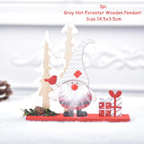 Popxstar Christmas Decorations for Home Snowman Wooden Ornaments Navidad Xmas Tree Decor Natural Wooden Crafts New Year Hanging Gift