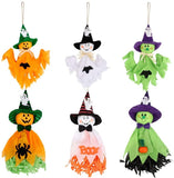 Popxstar 1pcs Halloween Hanging Ghost Decorations Pumpkin Ghost Straw Windsock Pendant for Outdoor Indoor Bar Party Background Decoration