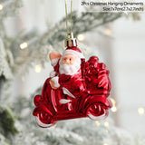 Popxstar 2pcs Christmas Tree Ornaments Santa Claus Snowman Hanging Pendant Christmas Decoration for Home New Year Xmas Navidad Noel