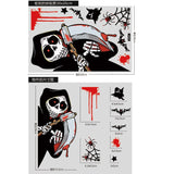 Popxstar 1Set Halloween Decora Stickers Bloody Handprint Window Door Wall Clings Poster Bloody Window Stickers Halloween Party Supplies