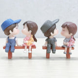 Popxstar 2pcs Valentines Day Gift for Girlfriend Boyfriend Lovers Couple Kiss Resin Doll Wedding Gifts for Guests Bridesmaids Gifts