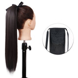 Popxstar Synthetic Corn Wavy Long Ponytail  Hairpiece Wrap on Clip Hair Extensions Ombre Brown Pony Tail Blonde Fack Hair