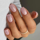 Popxstar 24pcs Summer False Nails with Designs Charms Flame Long Ballerina Fake Nails Wearable Coffin French Nails Tips Press On Nails