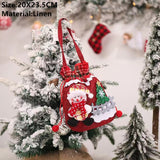 Popxstar Santa Claus Christmas Tree Gift Bags Merry Christmas Candy Gift Bag Christmas Decorations for Home Navidad New Year