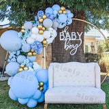 Popxstar Double Apricot Nude Balloon Garland Arch Kit Macaron Blue Kids Birthday Party Decor Latex Baby Shower Wedding Ballons Decoration