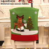 Popxstar Christmas Santa Claus Chair Cover Merry Christmas Decorations for Home Navidad Xmas Decor Gifts Happy New Year