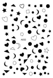 Popxstar 3D Nail Art Sticker Decoration Shadow Moon DIY Sticker Decals Tips Manicure Design Constellation Stars Adhesive Sticker for Nail