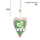 Popxstar 1pc Easter Wooden Hanging Ornament Bird House Pendant for Spring Easter Home Door Decorations Kids Party DIY Crafts Supplies