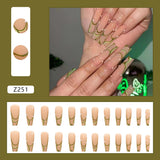 Popxstar Spring Centerpiece Ideas Short Square Acrylic Nails Spring Dip Nails  24pcs/box Fake Nails With Design Tai Chi White Black Full Cover Acrylic Press On Fake Nails Sets With Glue Long Artifical Nails