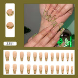 Popxstar spring centerpiece ideas short square acrylic nails spring dip nails  24pcs/box Fake Nails With Design Tai Chi White Black Full Cover Acrylic Press On Fake Nails Sets With Glue Long Artifical Nails