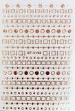 Popxstar 3D Nail Art Sticker Decoration Shadow Moon DIY Sticker Decals Tips Manicure Design Constellation Stars Adhesive Sticker for Nail
