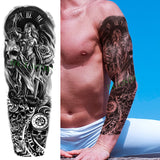 Popxstar Teenagers over Knee Tattoo Men Small Men's Tattoos Waterproof Temporary Tattoo Sticker Anubis Ancient Egypt Dog Roma Clock Eye Full Arm Fake Tatto Flash Tatoo Sleeve for Men Women