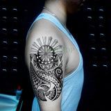 Popxstar teenagers over knee tattoo men small men's tattoos Waterproof Temporary Tattoo Stickers Tribal Totem Fake Tatto Flash Tatoo Body art Back Leg Arm belly big size for Women Men girl