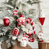 Popxstar 2pcs Christmas Tree Ornaments Santa Claus Snowman Hanging Pendant Christmas Decoration for Home New Year Xmas Navidad Noel