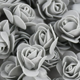 Popxstar 200/100/50Pcs 3.5cm Grey Foam Rose Head Artificial Flower Bear Rose For Wedding Home Decor DIY Valentine's Day Gift Party Wreath