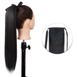 Popxstar Synthetic Corn Wavy Long Ponytail  Hairpiece Wrap on Clip Hair Extensions Ombre Brown Pony Tail Blonde Fack Hair