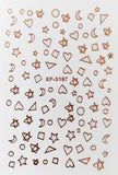 Popxstar 3D Nail Art Sticker Decoration Shadow Moon DIY Sticker Decals Tips Manicure Design Constellation Stars Adhesive Sticker for Nail