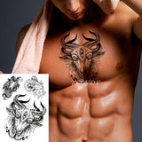Popxstar teenagers over knee tattoo men small men's tattoos Waterproof Temporary Tattoo Stickers Tribal Totem Fake Tatto Flash Tatoo Body art Back Leg Arm belly big size for Women Men girl
