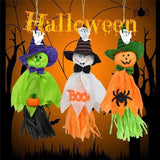 Popxstar 1pcs Halloween Hanging Ghost Decorations Pumpkin Ghost Straw Windsock Pendant for Outdoor Indoor Bar Party Background Decoration