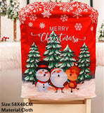 Popxstar Christmas Santa Claus Chair Cover Merry Christmas Decorations for Home Navidad Xmas Decor Gifts Happy New Year