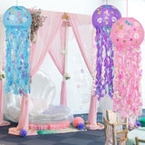 Popxstar DIY Little Mermaid Theme Party Jellyfish Lantern Under The Sea Happy Birthday Party Decor Kids Baby Shower Scene Layout Props