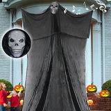 Popxstar Halloween Ghost Hanging Decorations Scary Hanging Reaper Motion Voice Activated for Haunted House Yard Home Party Outdoor Decor