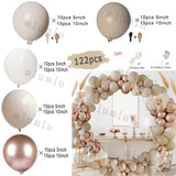 Popxstar Sand White Boho Wedding Balloon Garland Arch Kit Kids Birthday Party Metal Gold Silver Grey Latex Baby Shower Ballons Decoration