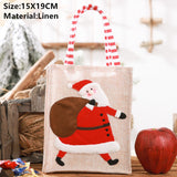 Popxstar Santa Claus Christmas Tree Gift Bags Merry Christmas Candy Gift Bag Christmas Decorations for Home Navidad New Year