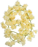 Popxstar 1.8M Silk Sakura Cherry Blossom Vine Lvy Wedding Arch Decoration Layout Home Party Rattan Wall Hanging Garland Wreath Slingers