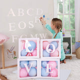 Popxstar A-Z 26 Letter Tags DIY For Balloons Box Letter Paster Happy Birthday First 1st Baby Shower Party Decorations Supplies