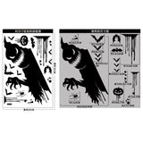 Popxstar Halloween Giant Ghost Monster Ghost Shadow Window Sticker Witch Death Bat Skeleton Helloween Party Decor Electrostatic Sticker